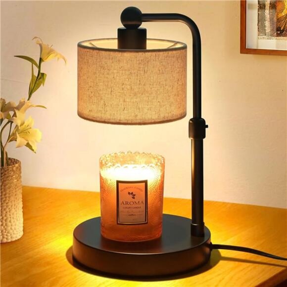 Candle Warmer Lamp with Timer, Adjustable Height Candle Warmer Lamp with 2 bulbs - Picture 1 of 7
